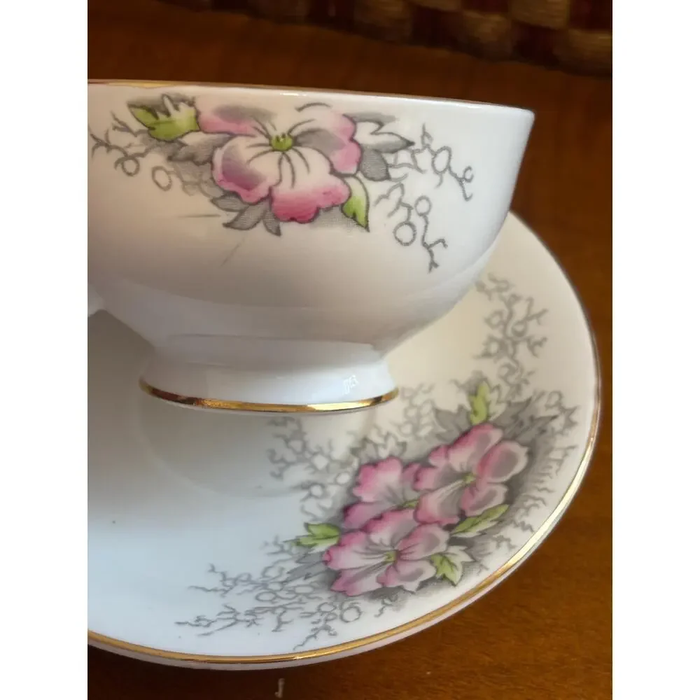 Vintage Clarence China Tea Cup and Saucer